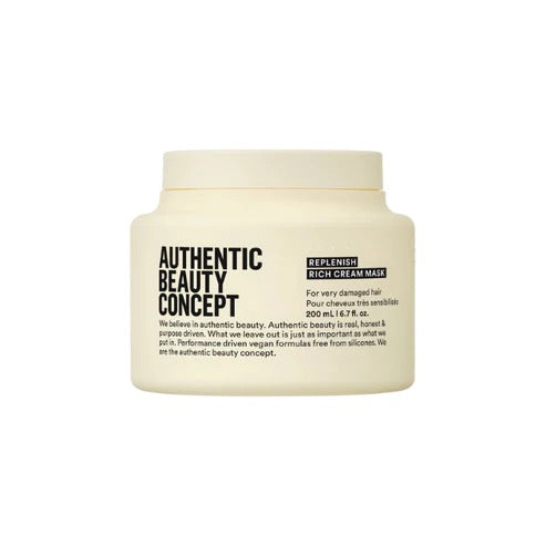Authentic Beauty Concept Replenish Rich Cream Mask 30 ml & 200 ml | Intensief Haarmasker voor Beschadigd Haar